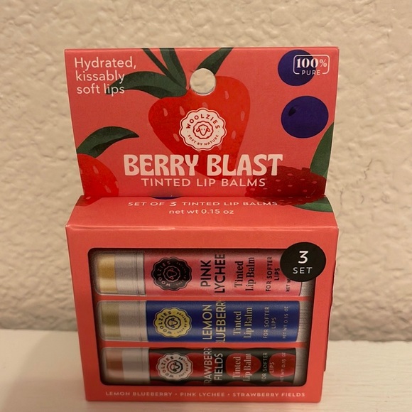 Woolzies - 100% Organic Lip Balm Trio - Berry Blast - Picture 2 of 3